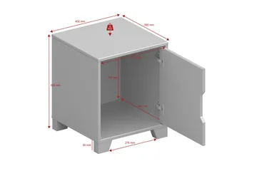 Haltekarr Sängbord 40 cm - Grå - Möbler - Bord & matgrupper - Avlastningsbord - Sängbord & nattduksbord