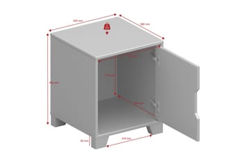 Haltekarr Sängbord med Förvaring 40 cm i Ek - Grå - Möbler - Bord & matgrupper - Avlastningsbord - Sängbord & nattduksbord