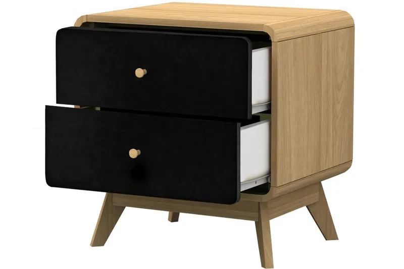 Olivet Sängbord 51 cm - Natur/Svart - Möbler - Bord & matgrupper - Avlastningsbord - S ängbord & nattduksbord