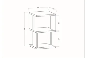 Rinorea Sängbord 29,6x49,4 cm - Antracit - Möbler - Bord & matgrupper - Avlastningsbord - Sängbord & nattduksbord