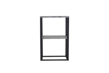 Rise Smalt Sängbord 45 cm med Förvaring i Trä med Metallstativ - Betonggrå - Möbler - Bord & matgrupper - Avlastningsbord - Sängbord & nattduksbord