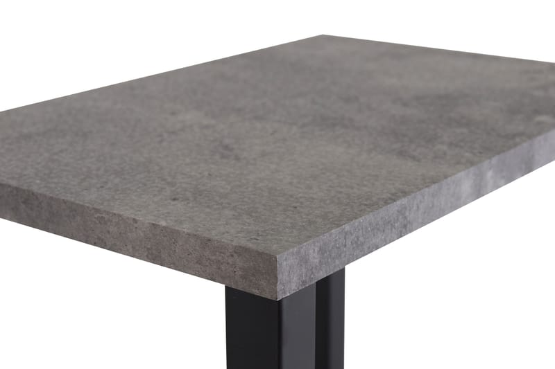 Rise Smalt Sängbord 45 cm med Förvaring i Trä med Metallstativ - Betonggrå - Möbler - Bord & matgrupper - Avlastningsbord - Sängbord & nattduksbord