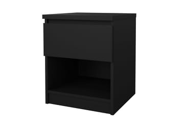 Salomns Kvadratiskt Sängbord 40,4 cm i Målat Trä med Lådor - Svart - Möbler - Bord & matgrupper - Avlastningsbord - Sängbord & nattduksbord