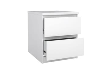 Salomns Rektangulärt Sängbord 40,4 cm i Målat Trä med Lådor - Vit - Möbler - Bord & matgrupper - Avlastningsbord - Sängbord & nattduksbord