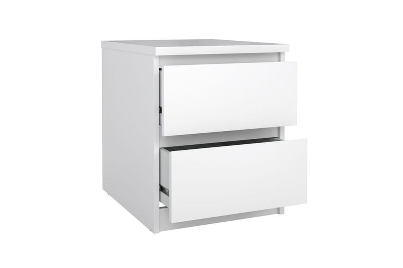 Salomns Rektangulärt Sängbord 40,4 cm i Målat Trä med Lådor - Vit - Möbler - Bord & matgrupper - Avlastningsbord - Sängbord & nattduksbord
