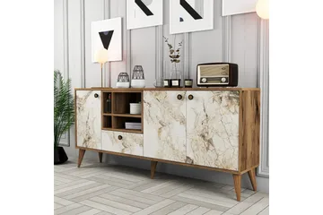 Scone Konsollbord 180 cm - Vit marmor/Valnöt - Möbler - Bord & matgrupper - Avlastningsbord - Hallbord