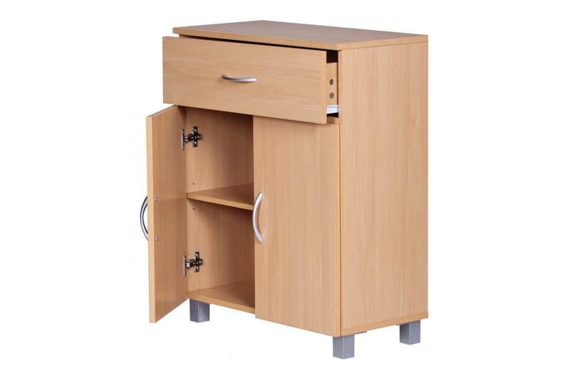 Sideboard Wohnling Folierad spånskiva 60 x 75 cm 2 dörrar 1 låda modern stil - Förvaring - Förvaringsmöbler - Sideboard & skänk