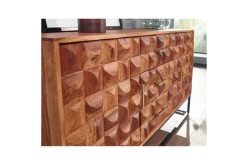 Sideboard Wohnling Massivt trä design front 145 cm med 2 dörrar 3 lådor industriell - Förvaring - Förvaringsmöbler - Sideboard & skänk