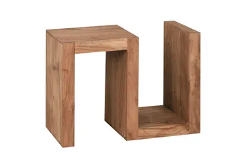 Sido bord Wohnling Massivt trä, S-kub, lantlig stil Akacia - Akacia - Möbler - Bord & matgrupper - Avlastningsbord - Lampbord