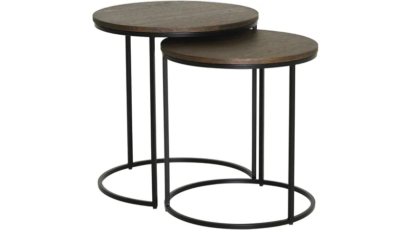 Sidobordset Kapelvej Rund 49/45 cm, Brun