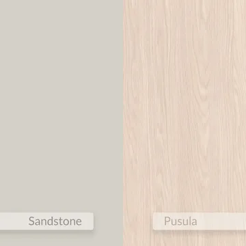 Silena Vägghängt Sängbord 40 cm med Trä- och Ekutseende, Förvaring med Låda - Beige - Möbler - Bord & matgrupper - Avlastningsbord - Sängbord & nattduksbord