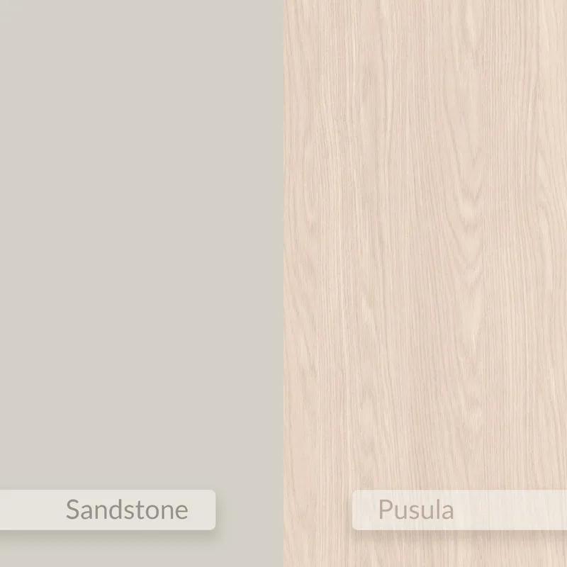 Silena Vägghängt Sängbord 40 cm med Trä- och Ekutseende, Förvaring med Låda - Beige - Möbler - Bord & matgrupper - Avlastningsbord - Sängbord & nattduksbord