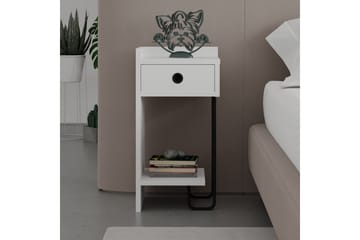 Sirius Sängbord 32x30 cm Vit - Hanah Home - Möbler - Bord & matgrupper - Avlastningsbord - Sängbord & nattduksbord