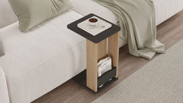 Solven Sidobord 32x42x55 cm - Ek/Antracit - Möbler - Bord & matgrupper - Avlastningsbord - Lampbord