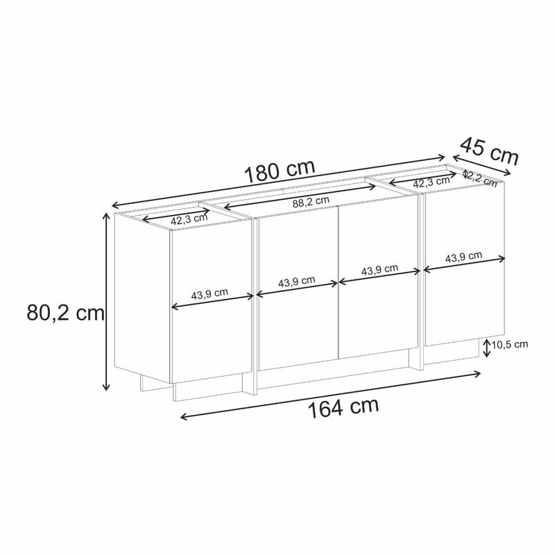 Sorlan Konsolbord 180 cm - Travertin - Möbler - Bord & matgrupper - Avlastningsbord - Hallbord
