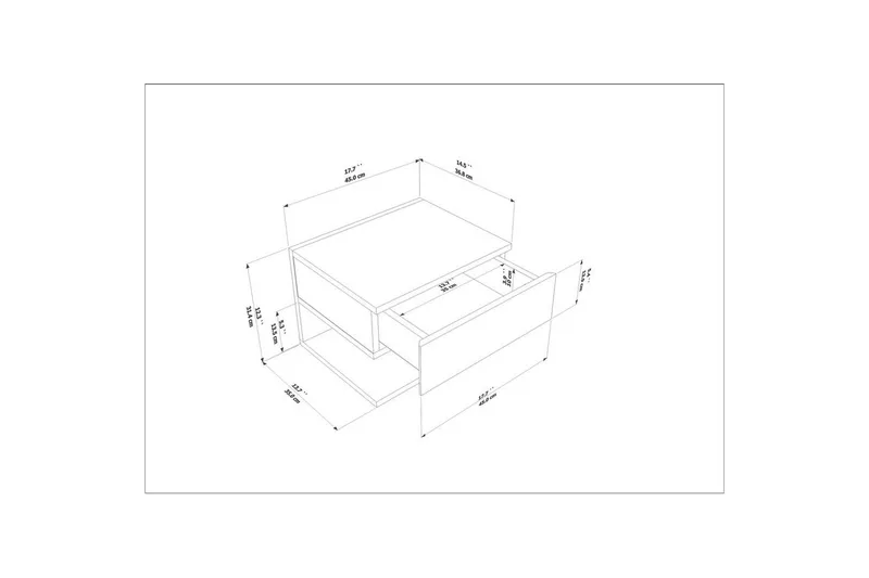 Telo Sängbord 45 cm - Ek - Möbler - Bord & matgrupper - Avlastningsbord - Sängbord & nattduksbord
