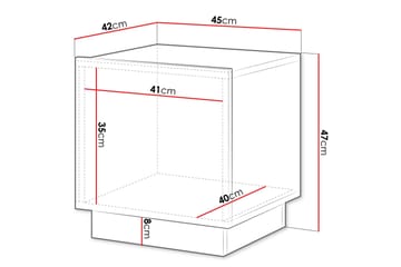 Torvalen Sängbord 45 cm - Beige - Möbler - Bord & matgrupper - Avlastningsbord - Sängbord & nattduksbord
