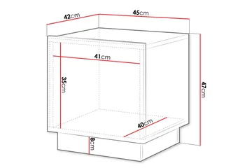Torvalen Sängbord 45 cm - Vit - Möbler - Bord & matgrupper - Avlastningsbord - Sängbord & nattduksbord