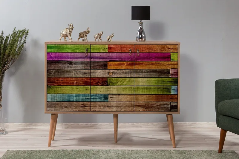 Vellavie Skänk Regnbågspanel - Flerfärgad - Förvaring - Förvaringsmöbler - Sideboard & skänk