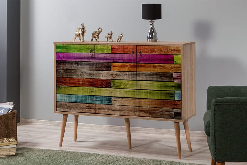 Vellavie Skänk Regnbågspanel - Flerfärgad - Förvaring - Förvaringsmöbler - Sideboard & skänk