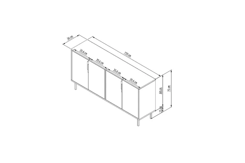 Veyricon Konsollbord 150 cm - Vit - Möbler - Bord & matgrupper - Avlastningsbord - Hallbord