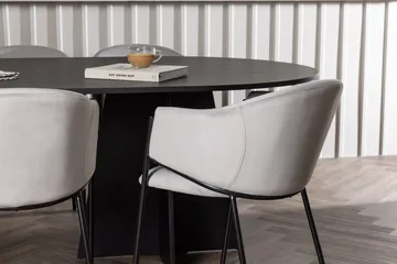 Bariso Matbord 230x115x75 cm Oval med 6 Evelina Karmstol - Möbler - Bord & matgrupper - Matgrupper