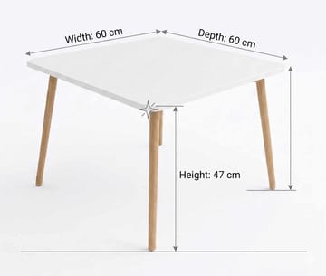 Belvo Soffbord 60x47x60 cm - Vit - Möbler - Bord & matgrupper - Soffbord