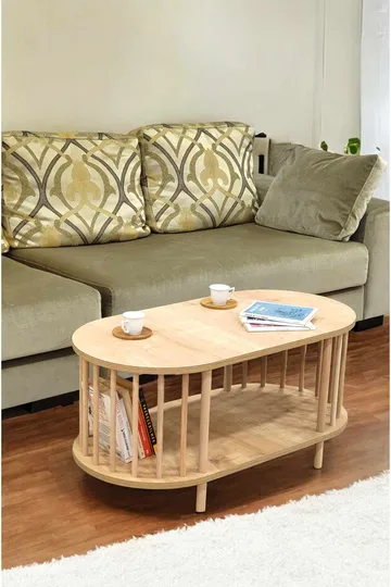 Belvo Soffbord 90x43x45 cm - Sapphire Oak - Möbler - Bord & matgrupper - Soffbord