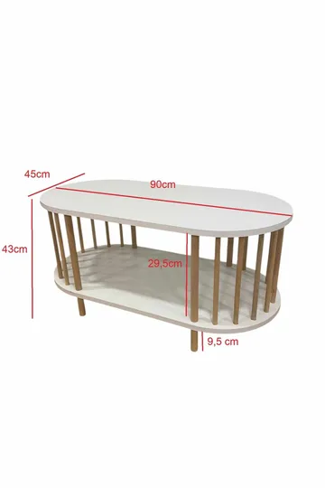 Belvo Soffbord 90x43x45 cm - Sapphire Oak - Möbler - Bord & matgrupper - Soffbord