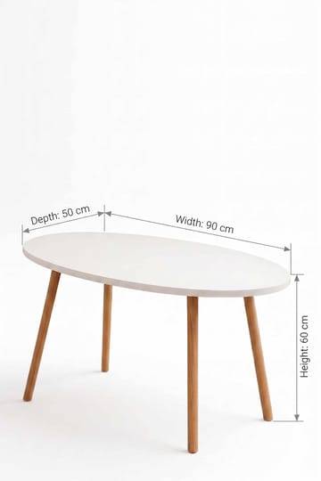 Belvo Soffbord 90x60x50 cm - Vit - Möbler - Bord & matgrupper - Soffbord