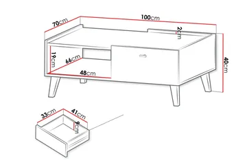 Betsi Soffbord 100 cm - Möbler - Bord & matgrupper - Soffbord