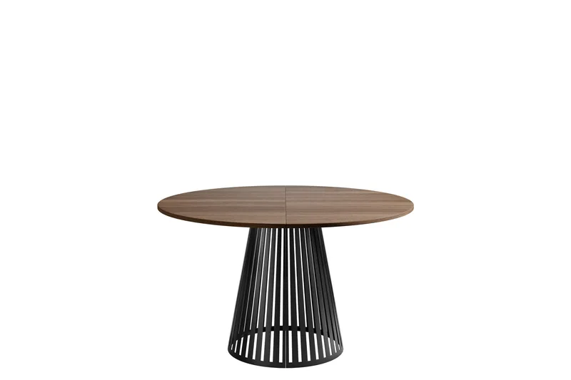 Beylen Matbord 100 cm Rund, Brun/Svart