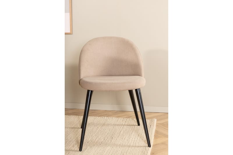 Biana Matgrupp 200 cm Oval inkl 4 Velvets Stolar - Beige/Svart - Möbler - Bord & matgrupper - Matgrupper