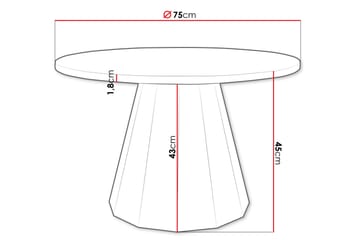 Bilten Soffbord 75 cm - Svart/Vit - Möbler - Bord & matgrupper - Soffbord