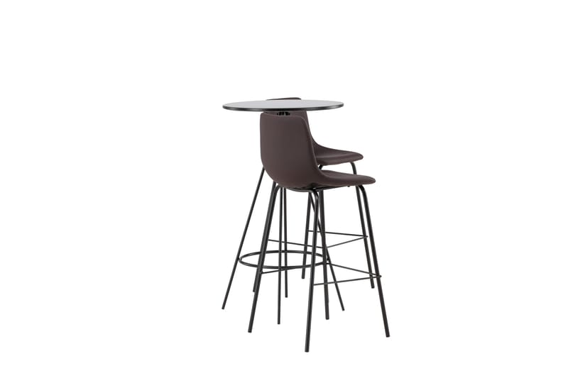 Bistro Matgrupp 60 cm Rund med 2 Alexi stolar - Svart - Möbler - Bord & matgrupper - Matgrupper