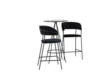 Bistro Matgrupp 60 cm Rund med 2 Lui stolar - Svart - Möbler - Bord & matgrupper - Matgrupper