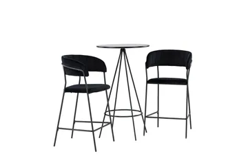 Bistro Matgrupp 60 cm Rund med 2 Lui stolar - Svart - Möbler - Bord & matgrupper - Matgrupper