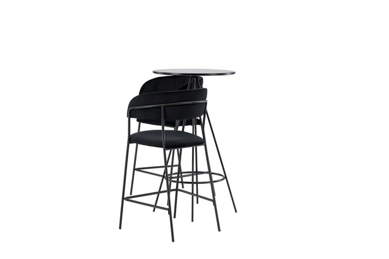 Bistro Matgrupp 60 cm Rund med 2 Lui stolar - Svart - Möbler - Bord & matgrupper - Matgrupper