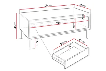 Bjurholm Soffbord 100 cm - Vit - Möbler - Bord & matgrupper - Soffbord
