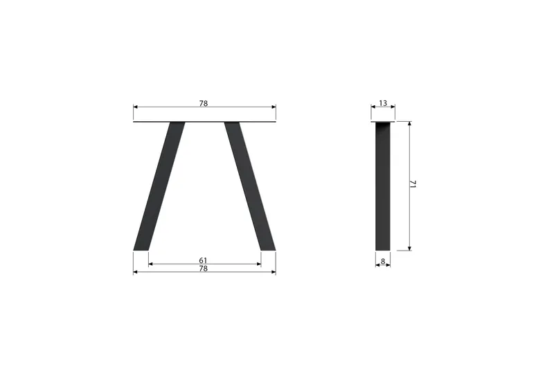 Tablo Bordsben 2-pack - Svart - Möbler - Bord & matgrupper - Bordstillbehör - Bordsben