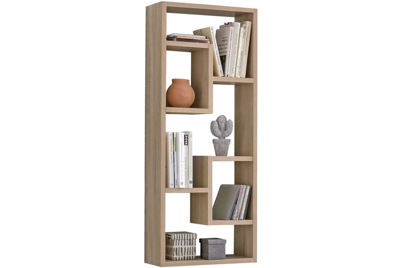 Vägghängd Bokhylla 15 cm i Ek, Beige
