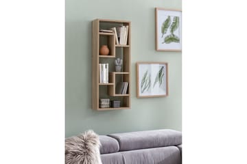 Vägghängd Bokhylla 15 cm i Ek - Beige - Förvaring - Hylla - Bokhylla