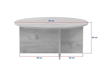 Boro Soffbord 90x40x90 cm - Travertine och Walnut - Möbler - Bord & matgrupper - Soffbord