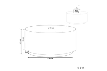 Bruder Soffbord 90 cm Rund Rund - Vit - Möbler - Bord & matgrupper - Soffbord