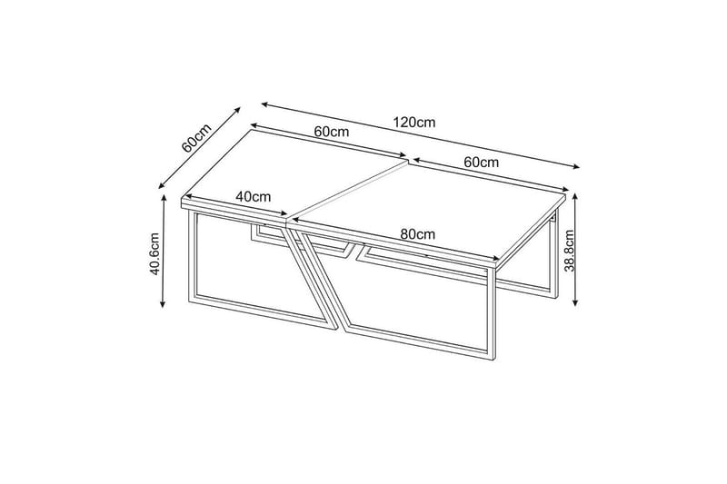 Bulskoll Soffbord 120 cm - Antracit/Valnöt - Möbler - Bord & matgrupper - Soffbord