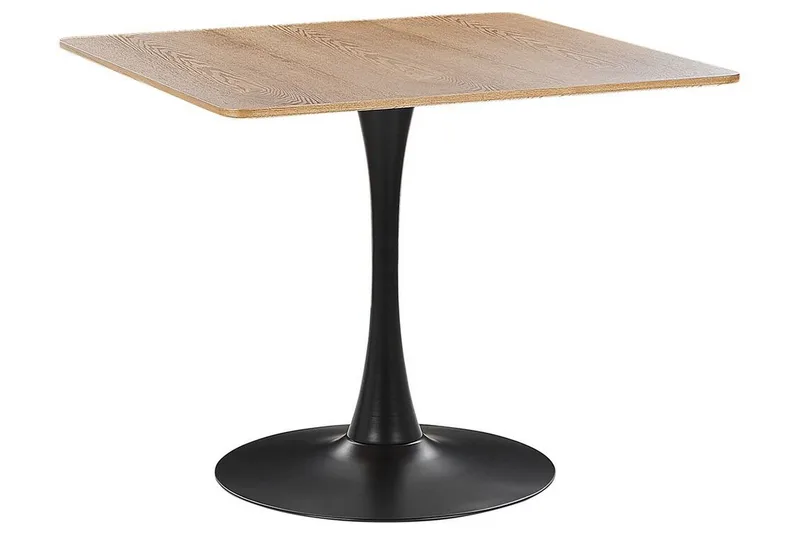Calmar Matbord 90x90 cm, Ljusbrun/Svart