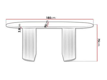 Calvion Matbord oval 185 cm - Brun - Möbler - Bord & matgrupper - Matbord & köksbord