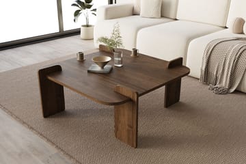 Campwell Soffbord 90 cm Kvadratisk - Valnöt - Möbler - Bord & matgrupper - Soffbord