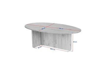 Ceyra Ovalt Soffbord 120 cm i Trä - Brun - Möbler - Bord & matgrupper - Soffbord