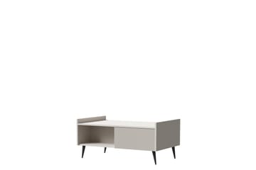 Chiku 100 cm Rektangulärt Soffbord med Hyllor i Målat Trä - Beige - Möbler - Bord & matgrupper - Soffbord
